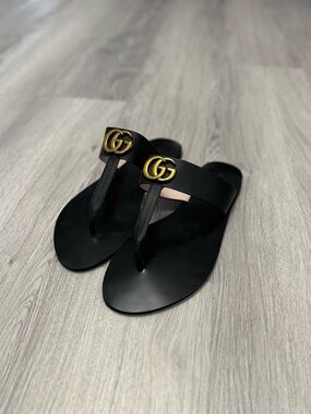 Gucci Marmont Flat Thong Sandals